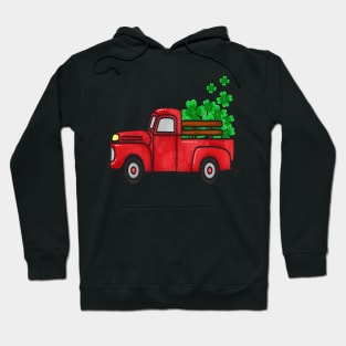 St Patricks Day Truck Shamrock Hoodie